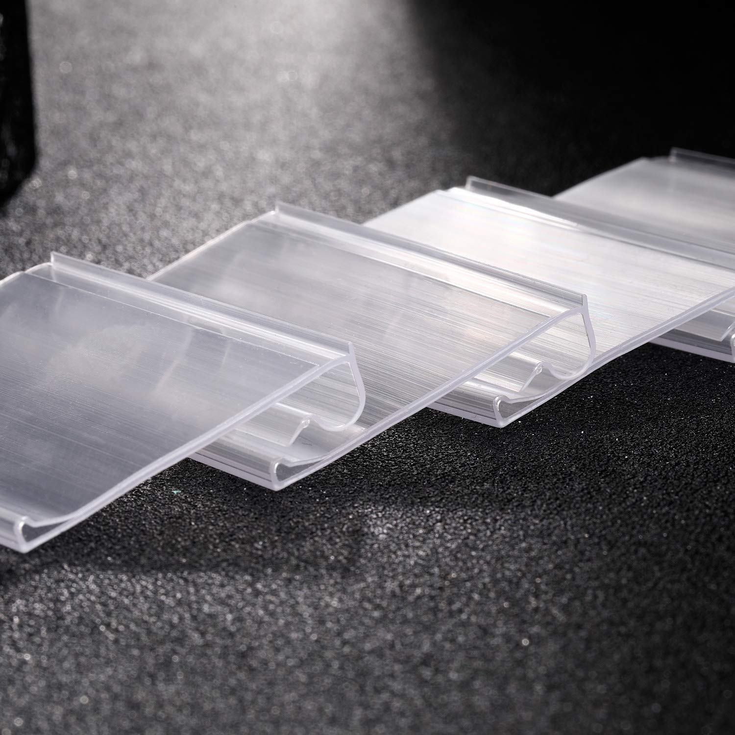 Amazon.co.jp: Qincling 透明プラスチックラベルホルダー 60個
